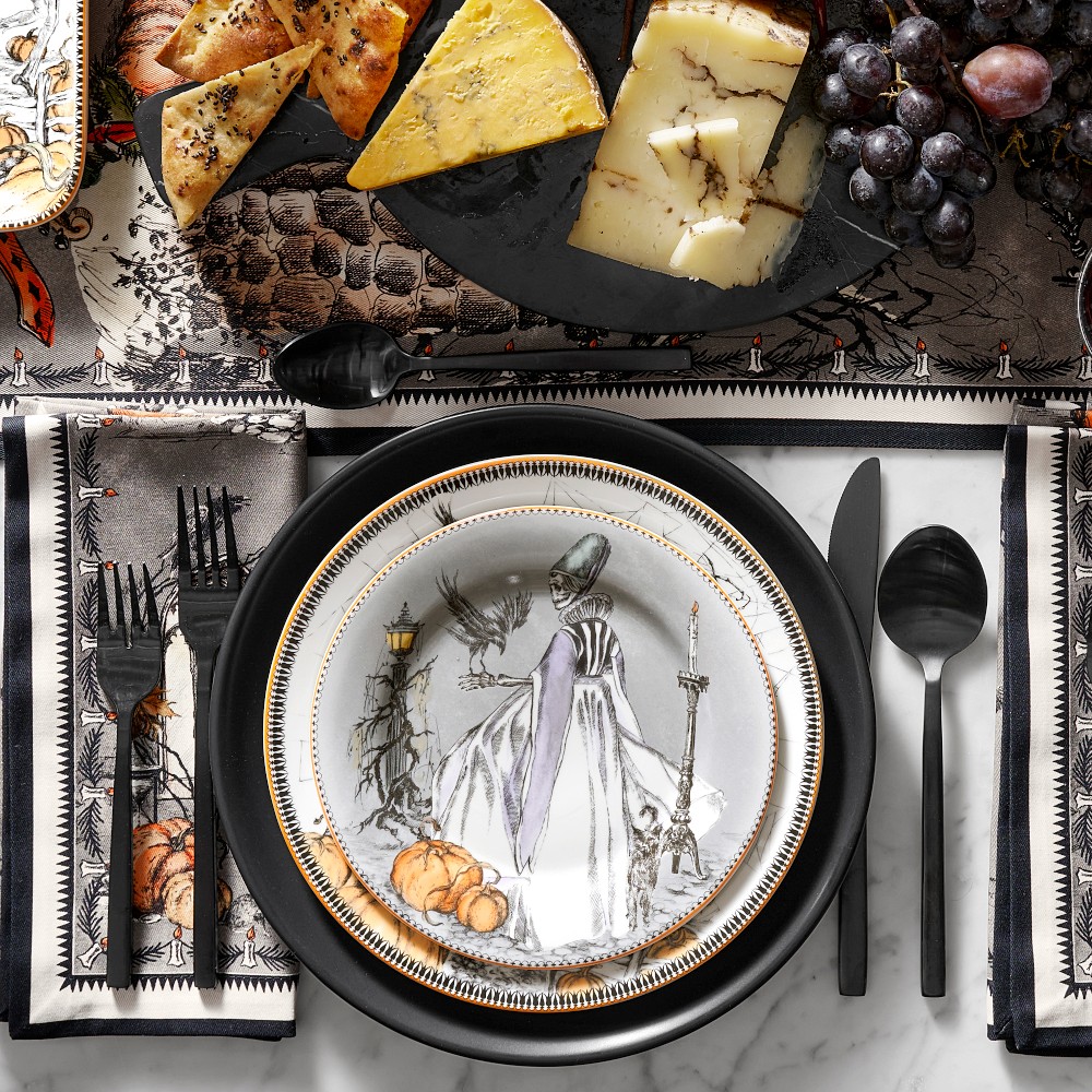 Haunted Hosts Appetizer Plates, Set of 4