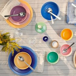Lyngby Porcelain Rhombe Lunch Plates, Set of 4
