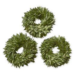 15" Bay Leaf  Wreaths, Set of 3, Dec 2 - Dec 13 (Order by Dec 6)