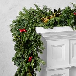 Noble Green Holly Live Wreath &amp; Garland