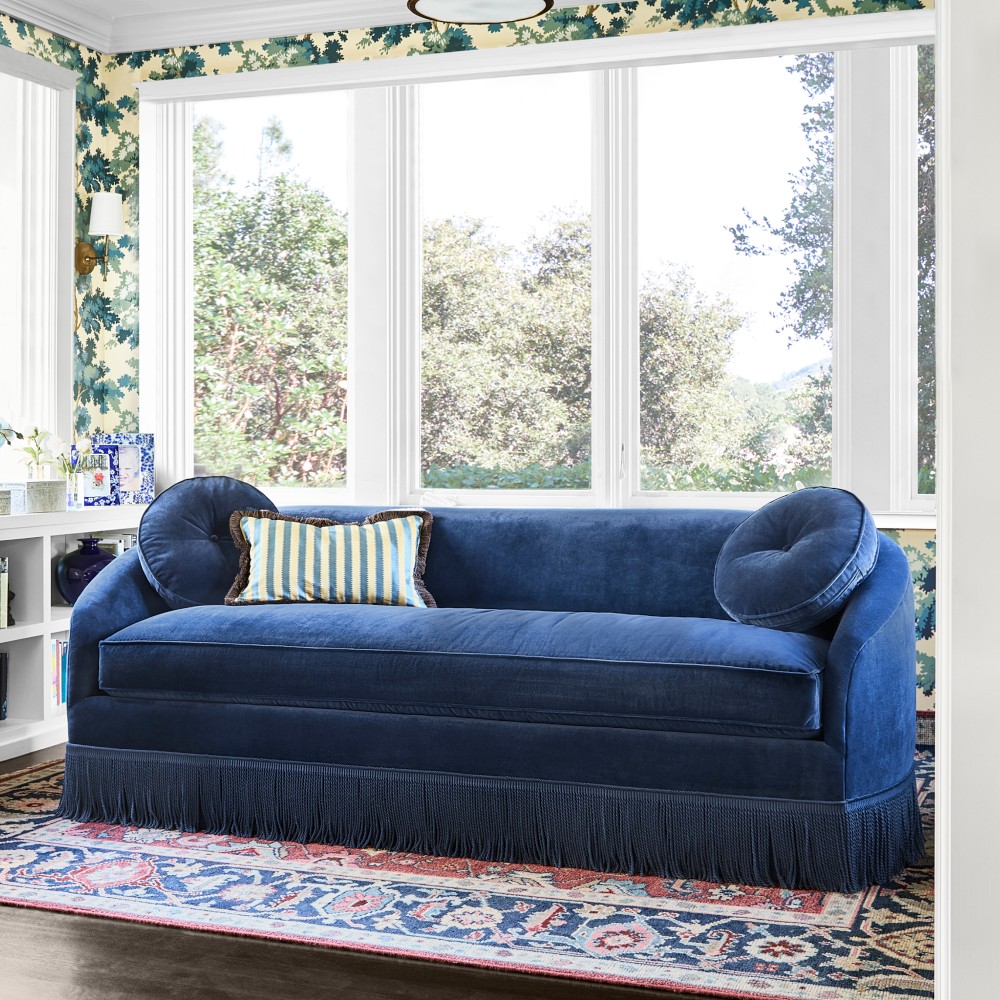 Camile Sofa with Samuel &amp; Sons Fringe (76&quot;)