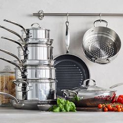 GreenPan&#8482; Premiere Max Stainless-Steel Ceramic Nonstick 15-Piece Set with Electric Skillet