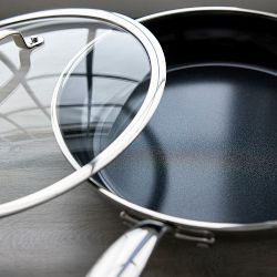 GreenPan&#8482; Premiere Max Stainless-Steel Ceramic Nonstick Covered Fry Pan
