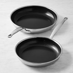 GreenPan&#8482; Premiere Max Stainless-Steel Ceramic Nonstick Fry Pan Set