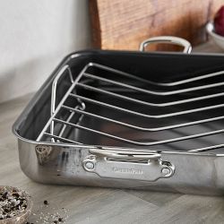 GreenPan&#8482; Premiere Max Stainless-Steel Ceramic Nonstick Roaster, 16&quot;