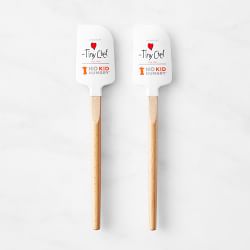 No Kid Hungry&#174; Tools for Change Silicone Wood Spatula, Tiny Chef, set of 2 Minis