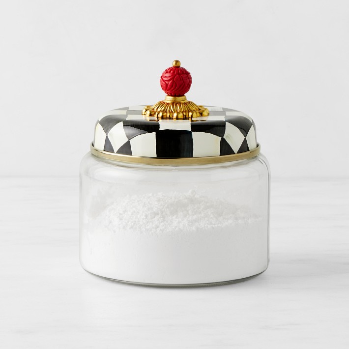 MacKenzie-Childs Courtly Check Glass Canister | Williams Sonoma