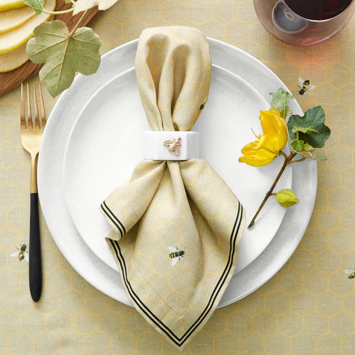 Marble Honeycomb Napkin Ring Williams Sonoma