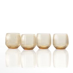 Fortessa Estiva Textured Double Old-Fashioned Glasses, Set of 4