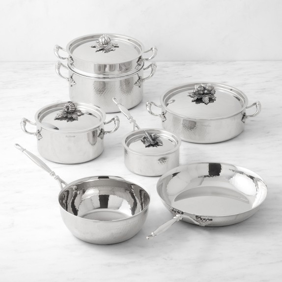 Ruffoni Opus Prima Hammered Stainless Steel 11-Piece Cookware Set