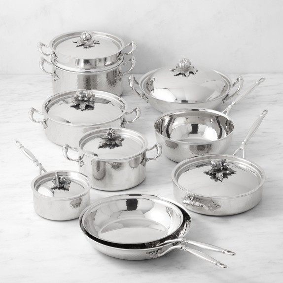 Ruffoni Opus Prima Hammered Stainless Steel 16-Piece Cookware Set