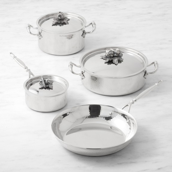Ruffoni Opus Prima Hammered Stainless Steel 7-Piece Cookware Set