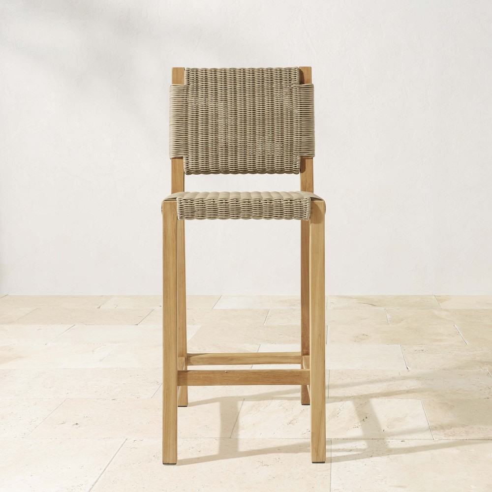 Larnaca Teak AWW Bar Stool, Natural