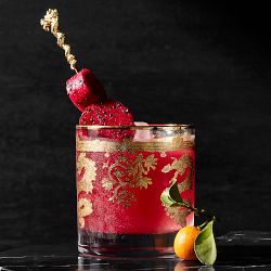 Gold Dragon Double Old-Fashioned Glasses