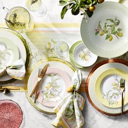 Lemon Cloisonn&#233; Napkin Rings, Set of 4