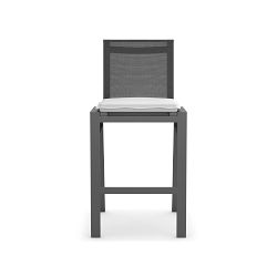 Santa Barbara Bar Stool Cushion, Performance Canvas, White