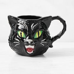 Jack O' Lantern &amp; Cat Figural Mug Set