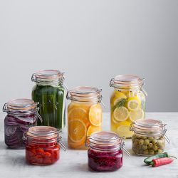 Kilner Square Clip Top Jar, 68oz, Set of 3