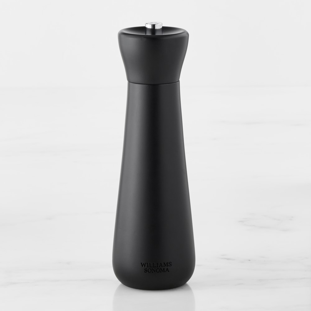 Williams Sonoma Black and White Beechwood Salt & Pepper Mill Set, 9"