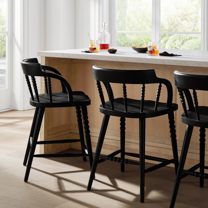 Captains Mate Captain Chair Bar Stool With Swivel Wood Captain