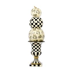 Mackenzie Childs Black Toile Pumpkin Outdoor Trophy