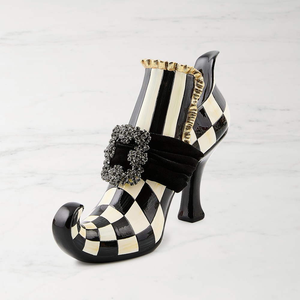 Mackenzie Childs Courtly Check Witch's Shoe