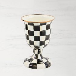 Mackenzie Childs Courtly Check Pedestal Vase