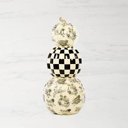 Mackenzie Childs Black Toile Pumpkin Outdoor Trophy