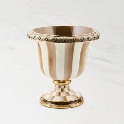 Mackenzie Childs Mocha Stripe Tabletop Urn