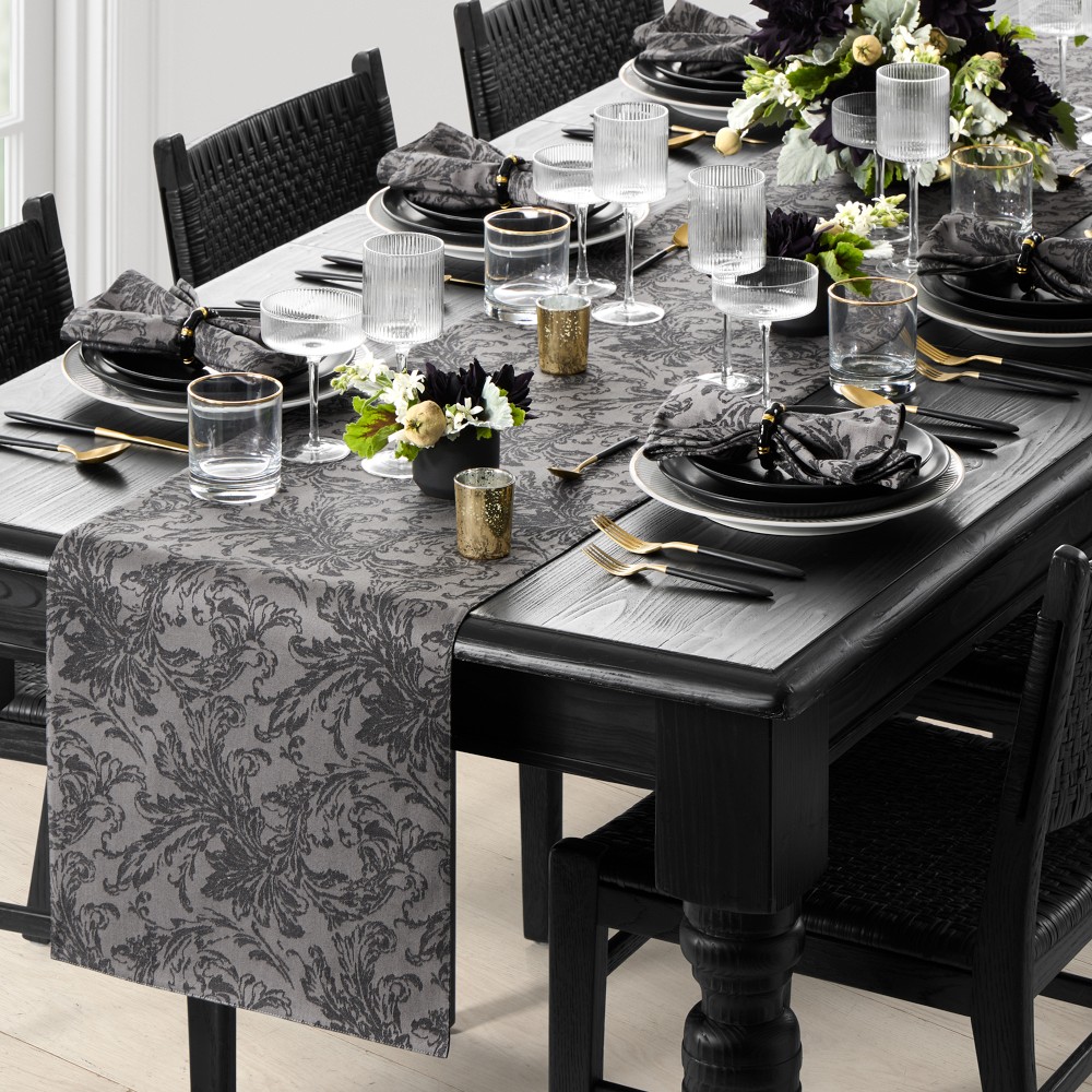 Damask Table Runner, 16"x108", Damask