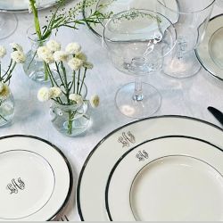 Pickard Signature Monogram Dinner Plate