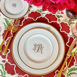 Pickard Signature Monogram Dinner Plate