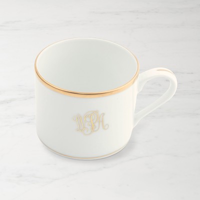 Monogrammed Pickard Signature Can Tea Cup, Gold