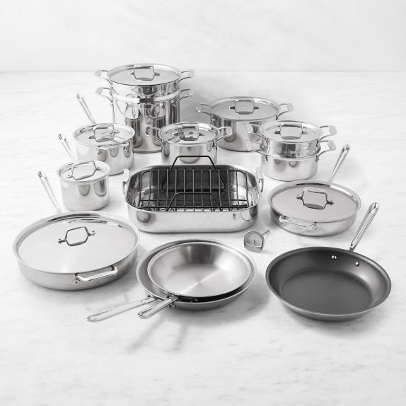 All-Clad D5® Stainless-Steel 24-Piece Cookware Set | Williams Sonoma