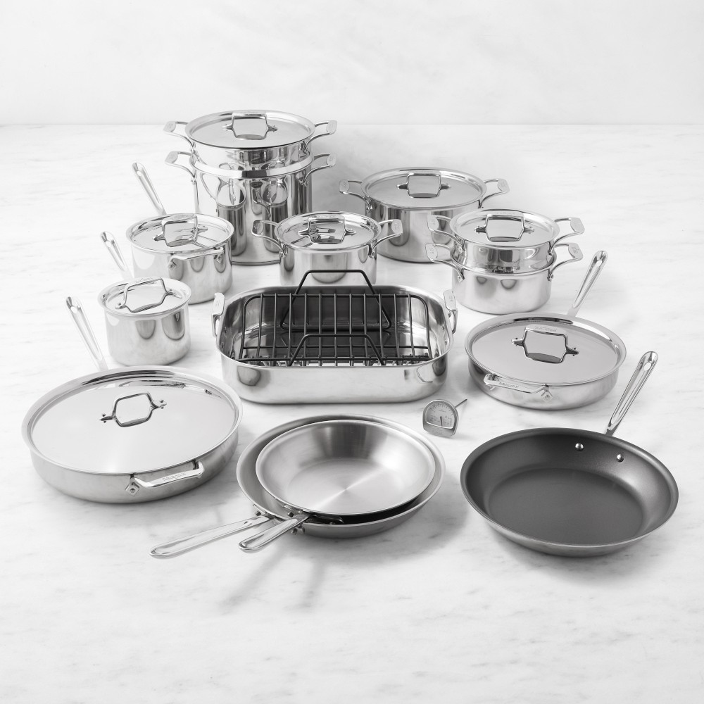 All-Clad D5 Stainless-Steel 24-Piece Cookware Set