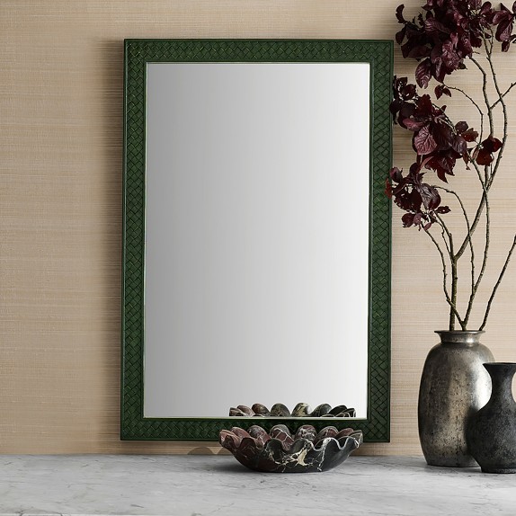 Woven Leather Mirror