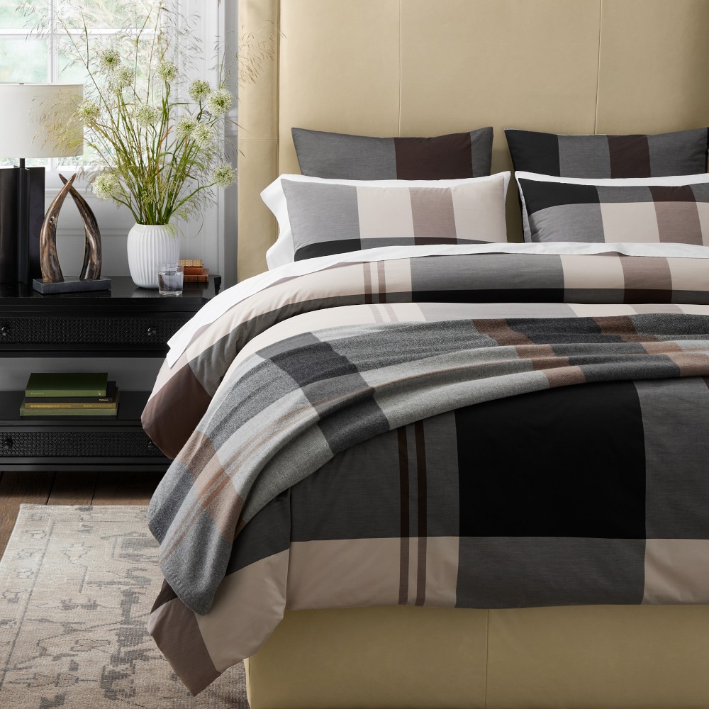 Grayson Plaid Duvet & Shams, Full/Queen Duvet