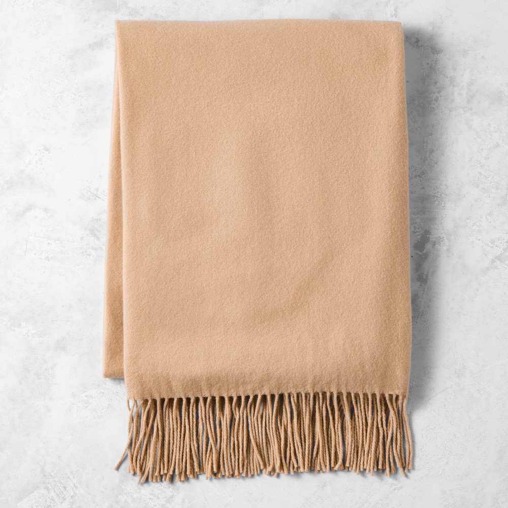 European Solid Cashmere Throw