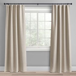 Belgian Linen Curtain, 50" X 84", Flax