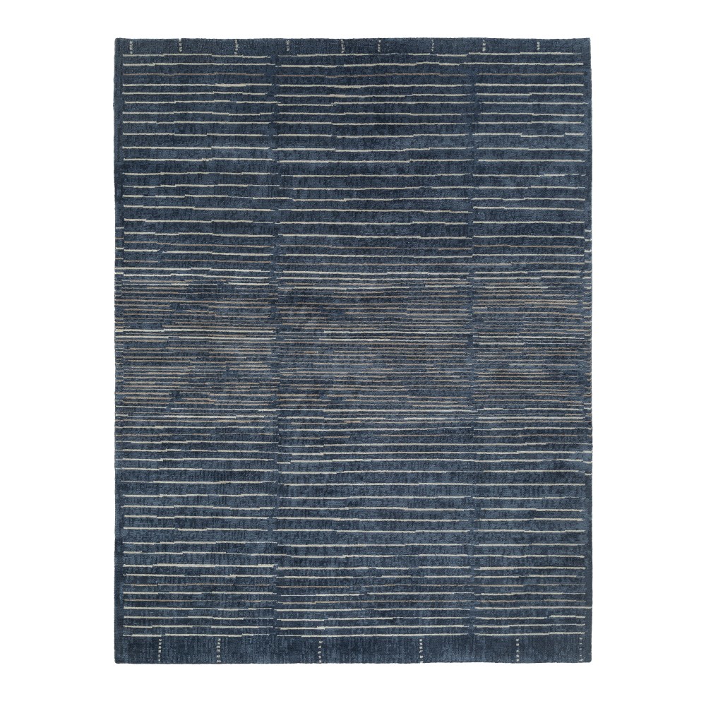 Alto Performance Handknotted Rug, 3' X 10', Navy