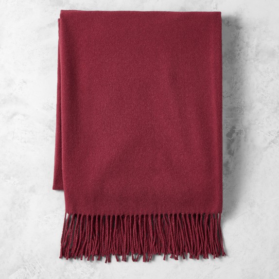 European Solid Cashmere Throw