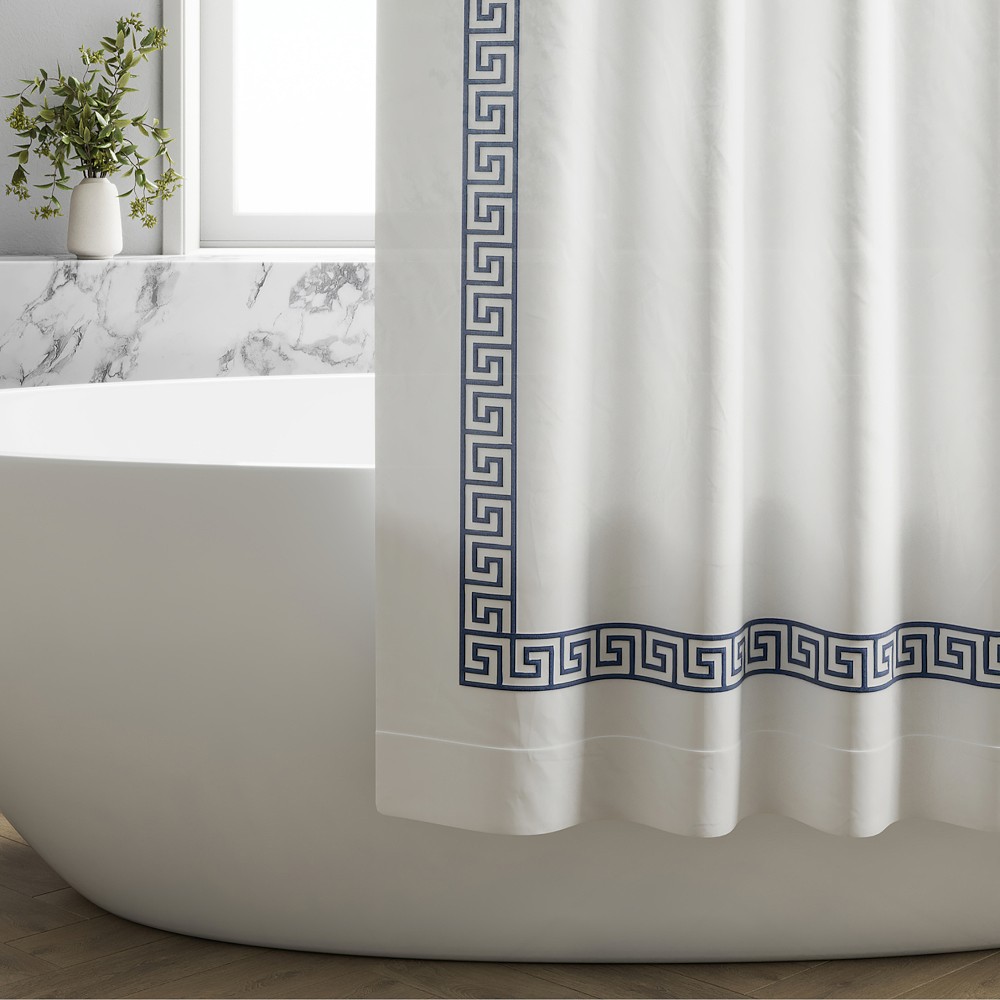 Chambers&#174 Greek Key Shower Curtain