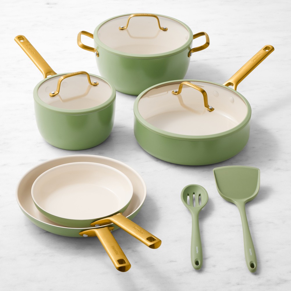 GreenPan™ Reserve Pro Ceramic Nonstick 10-Piece Cookware Set - Sage