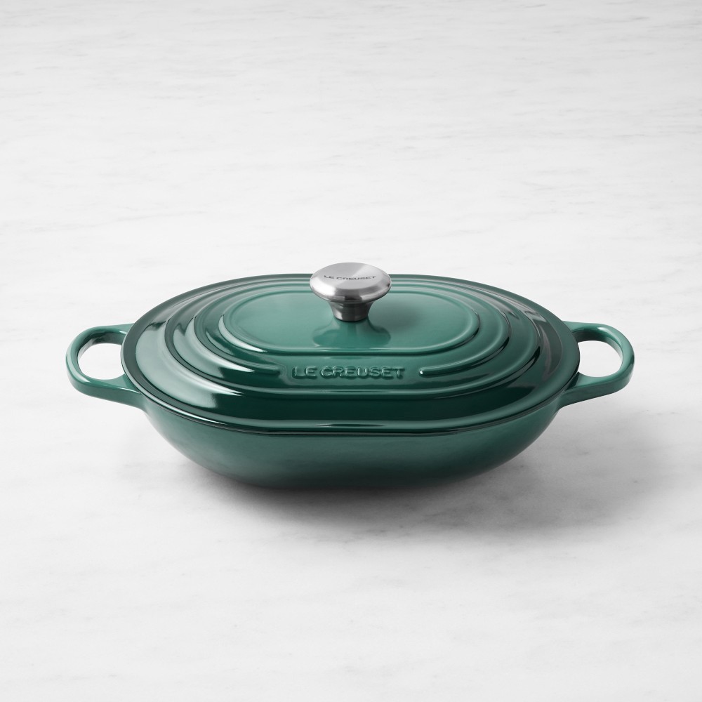 Le Creuset Signature Enameled Cast Iron Covered Oval Casserole, 3 3/4-Qt. - 3 3/4-Qt., Artichaut