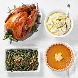 Williams Sonoma Complete Thanksgiving Whole Roasted Turkey Dinner, Serves 8, First Available