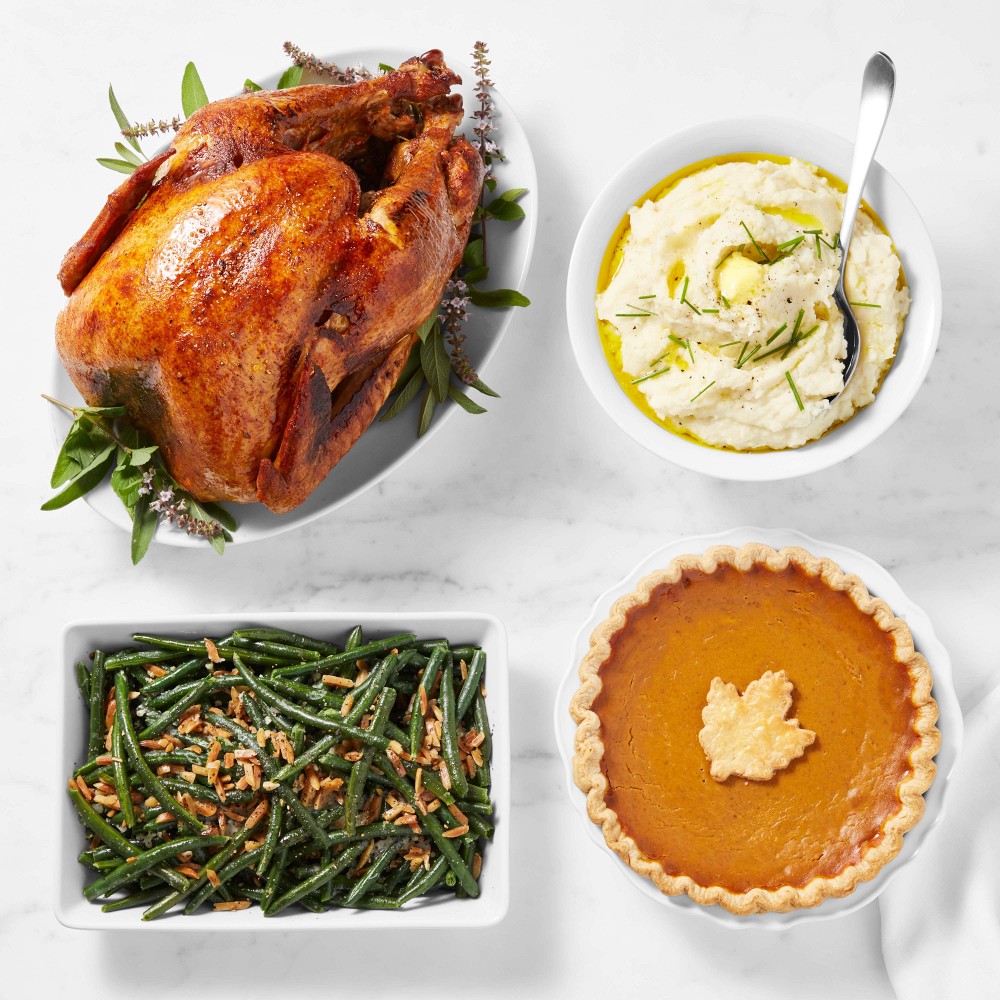 Williams Sonoma Complete Thanksgiving Whole Roasted Turkey Dinner, Serves 8, First Available