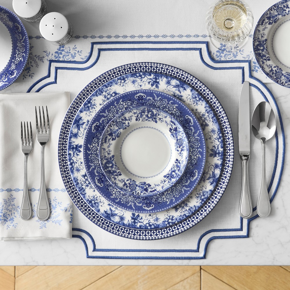 English Floral Appetizer Plates, Set of 4