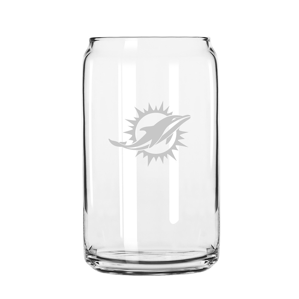 NFL Beer Can Glasses, Set of 4, Miami Dolphins