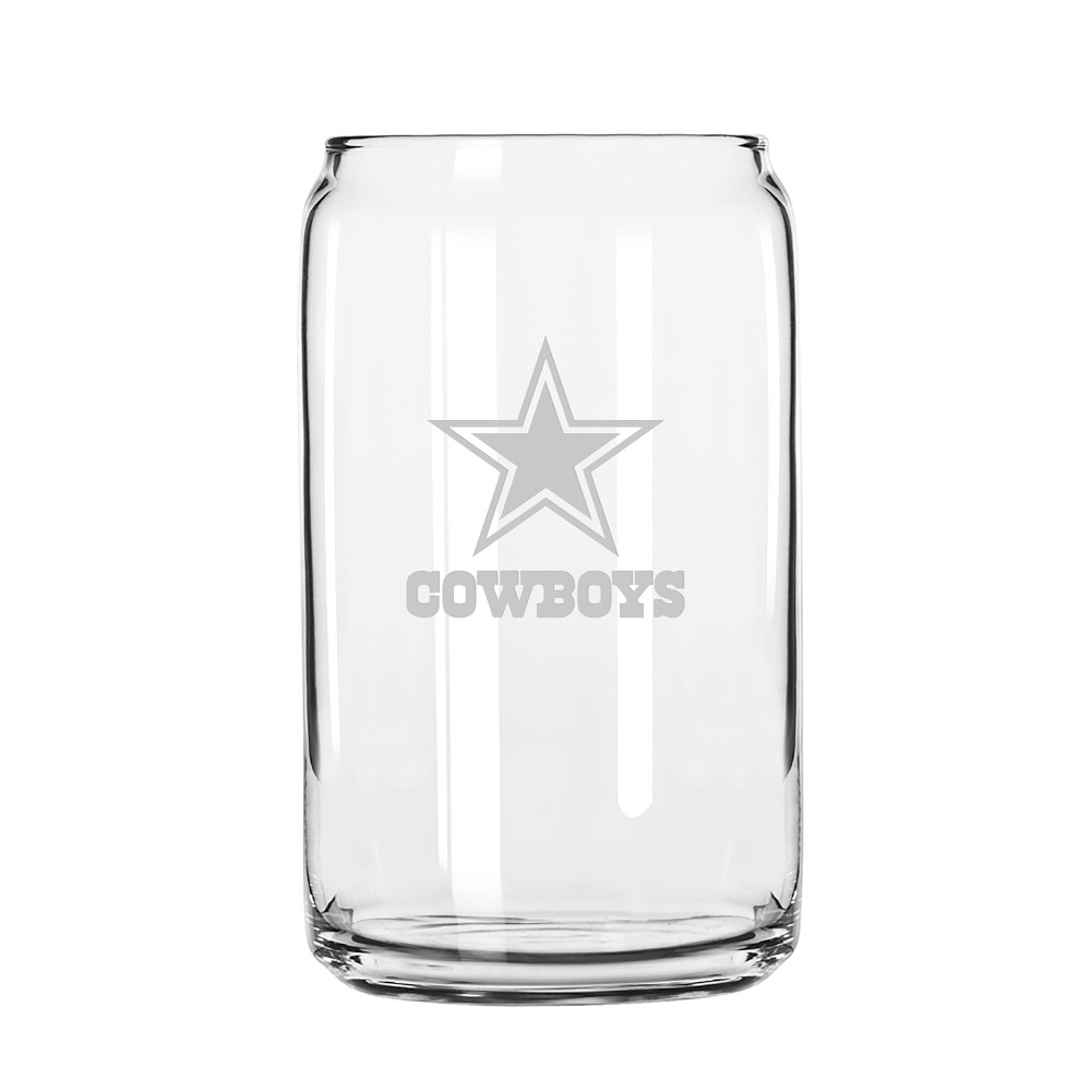NFL Beer Can Glasses, Set of 4, Dallas Cowboys