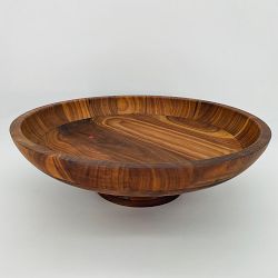 OPEN BOX: Pedestal Fruit Bowl, Walnut